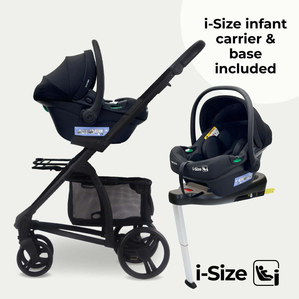 MB200i 3-in-1 Travel System with i-Size Car Seat Base Black Leopard