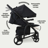 My Babiie MB200i 3-in-1 Travel System with i-Size Car Seat - Black Leopard