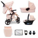 MB200i 3-in-1 Travel System with i-Size Car Seat - Pink Plaid