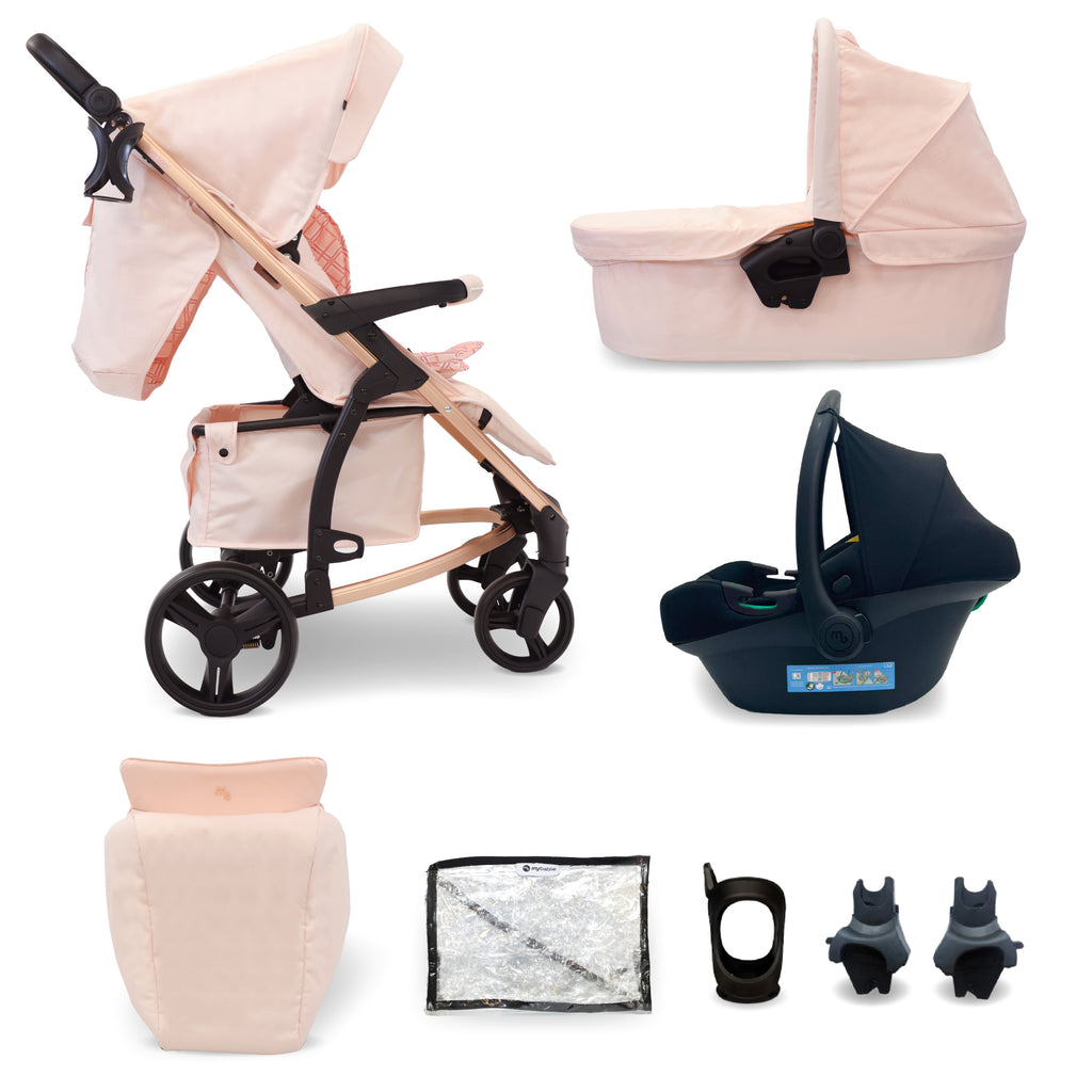 MB200i 3-in-1 Travel System with i-Size Car Seat Pink Plaid – My