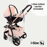 My Babiie MB200i 3-in-1 Travel System with i-Size Car Seat - Pink Plaid