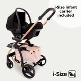 MB200i 3-in-1 Travel System with i-Size Car Seat - Pink Plaid