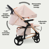 My Babiie MB200i 3-in-1 Travel System with i-Size Car Seat - Pink Plaid