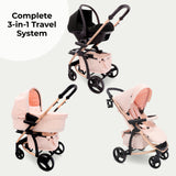 MB200i 3-in-1 Travel System with i-Size Car Seat - Pink Plaid