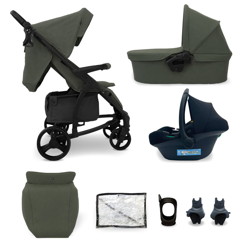 My Babiie MB200i 3-in-1 Travel System with i-Size Car Seat - Forest Green