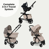 MB200i 3-in-1 Travel System with i-Size Car Seat - Fawn Leopard
