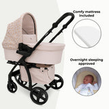 My Babiie MB200i 3-in-1 Travel System with i-Size Car Seat + Base - Pink Leopard