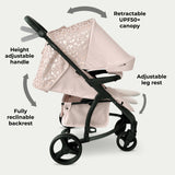 My Babiie MB200i 3-in-1 Travel System with i-Size Car Seat - Pink Leopard