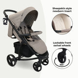 MB200i 3-in-1 Travel System with i-Size Car Seat + Base - Mink