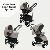 MB200i 3-in-1 Travel System with i-Size Car Seat + Base - Mink