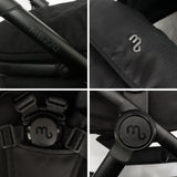 MB220 3-in-1 Travel System with Rotating Car Seat + Base - Black
