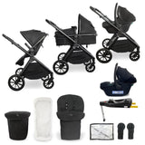 MB220 2-in-1 Pramette, i-Size Car Seat & ISOFIX Base - Black