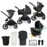 MB220 3-in-1 Travel System with Rotating Car Seat + Base - Black