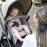 My Babiie MB220 3-in-1 Travel System with Rotating Car Seat + Base - Mink