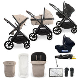 MB220 2-in-1 Pramette, i-Size Car Seat & ISOFIX Base - Mink