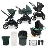MB220 3-in-1 Travel System with Rotating Car Seat + Base - Forest Green