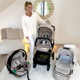 MB250i Billie Faiers Oatmeal Herringbone iSize Travel System
