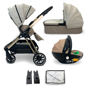 MB250i Billie Faiers Oatmeal Herringbone iSize Travel System