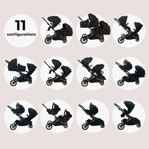 MB33 Tandem Pushchair - Midnight Black