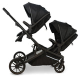 MB33 Tandem Pushchair with Infant Carrier + Base + 2 Footmuffs - Midnight Black