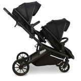 MB33 Tandem Pushchair with Infant Carrier + Base + 2 Footmuffs - Midnight Black