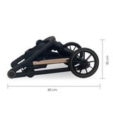 MB33 Tandem Pushchair with 2 Infant Carriers - Rose Gold Black