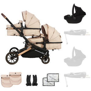 My Babiie MB33 Tandem Pushchair with Infant Carrier - Giraffe