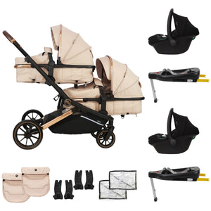 MB33 Tandem Pushchair with 2 Infant Carriers & 2 Bases - Giraffe
