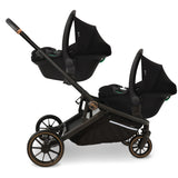 MB33 Tandem Pushchair with Infant Carrier & Base - Black Leopard