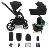My Babiie MB450 ARC 3-in-1 Travel System + Rotating Car Seat + Base - Onyx Black