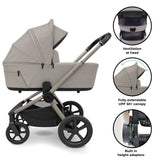 My Babiie MB450 ARC 3-in-1 Travel System + Base - Champagne Taupe