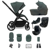 My Babiie MB450 ARC 3-in-1 Travel System + Rotating Car Seat + Toddler Seat + Base - Himalayan Green