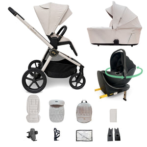 My Babiie MB450 ARC 3-in-1 Travel System + Rotating Car Seat + Base - Royal Ivory