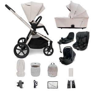 My Babiie MB450 ARC 3-in-1 Travel System + Rotating Car Seat + Toddler Seat + Base - Royal Ivory