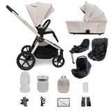 My Babiie MB450 ARC 3-in-1 Travel System + Rotating Car Seat + Toddler Seat + Base - Royal Ivory