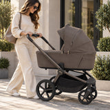 My Babiie MB450 ARC 3-in-1 Travel System + Rotating Car Seat + Base - Mocha Atelier