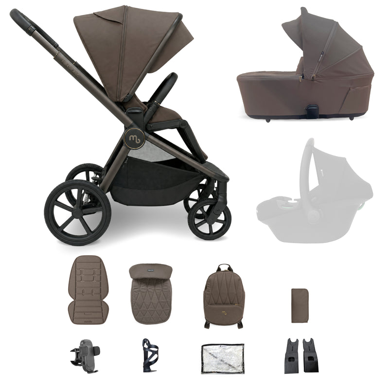 My Babiie MB450 ARC 2-in-1 Pushchair & Folding Carrycot - Mocha Atelier
