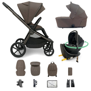 My Babiie MB450 ARC 3-in-1 Travel System + Rotating Car Seat + Base - Mocha Atelier