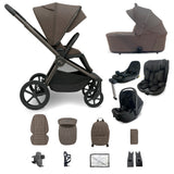 My Babiie MB450 ARC 3-in-1 Travel System + Rotating Car Seat + Toddler Seat + Base - Mocha Atelier