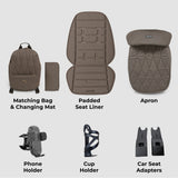 My Babiie MB450 ARC 2-in-1 Pushchair & Folding Carrycot - Mocha Atelier