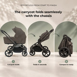 My Babiie MB450 ARC 2-in-1 Pushchair & Folding Carrycot - Mocha Atelier