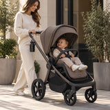 My Babiie MB450 ARC 3-in-1 Travel System + Rotating Car Seat + Base - Mocha Atelier