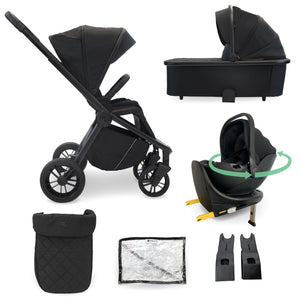 MB450i 3-in-1 Travel System with Rotating Car Seat + Base - Black