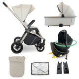 MB450i 3-in-1 Travel System with Rotating Car Seat + Base - Ivory