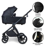 My Babiie MB450 LUXE 3-in-1 Travel System - Black