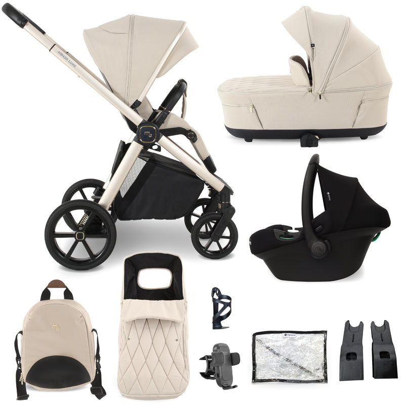My Babiie MB450 LUXE 3-in-1 Travel System - Feather