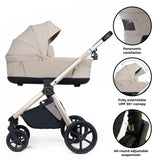 My Babiie MB450 LUXE 3-in-1 Travel System - Feather