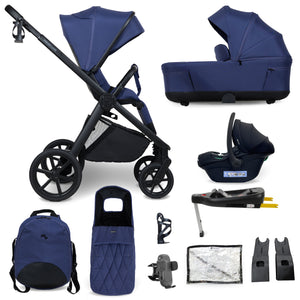 My Babiie MB450 LUXE 3-in-1 Travel System with Base - Indigo