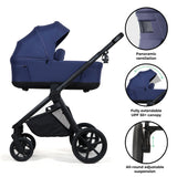 MB450 LUXE 2-in-1 Pushchair & Carrycot - Indigo - Grade A