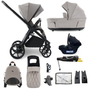 My Babiie MB450 LUXE 3-in-1 Travel System with Base - Mink